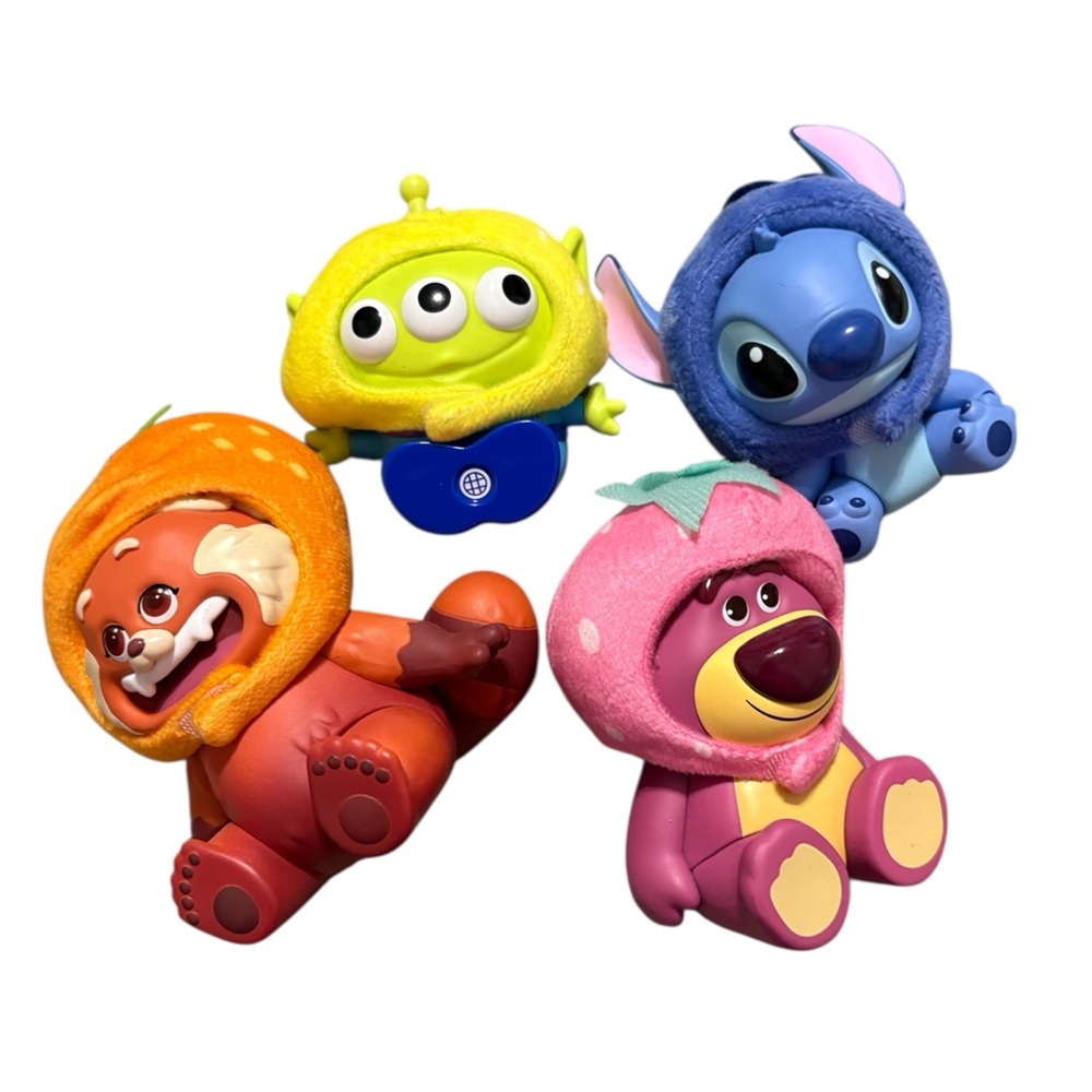 Miniso Disney Fruit mini figure set of 4 - Mei Mei Lotso Stitch Alien collection